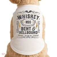 Whiskey Bent And Hellbound Country Music Biker Bourbon Gift Doggie Tank thumb 0