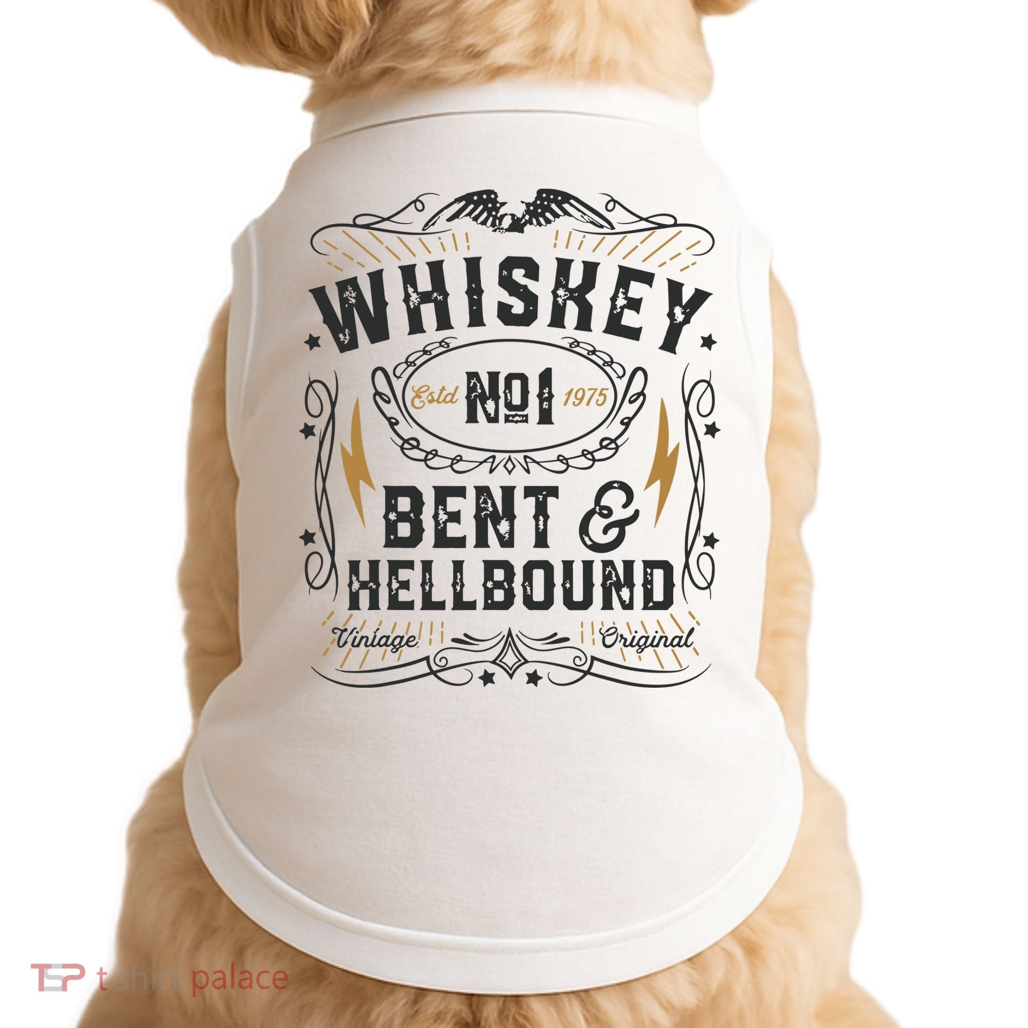 Whiskey Bent And Hellbound Country Music Biker Bourbon Gift Doggie Tank
