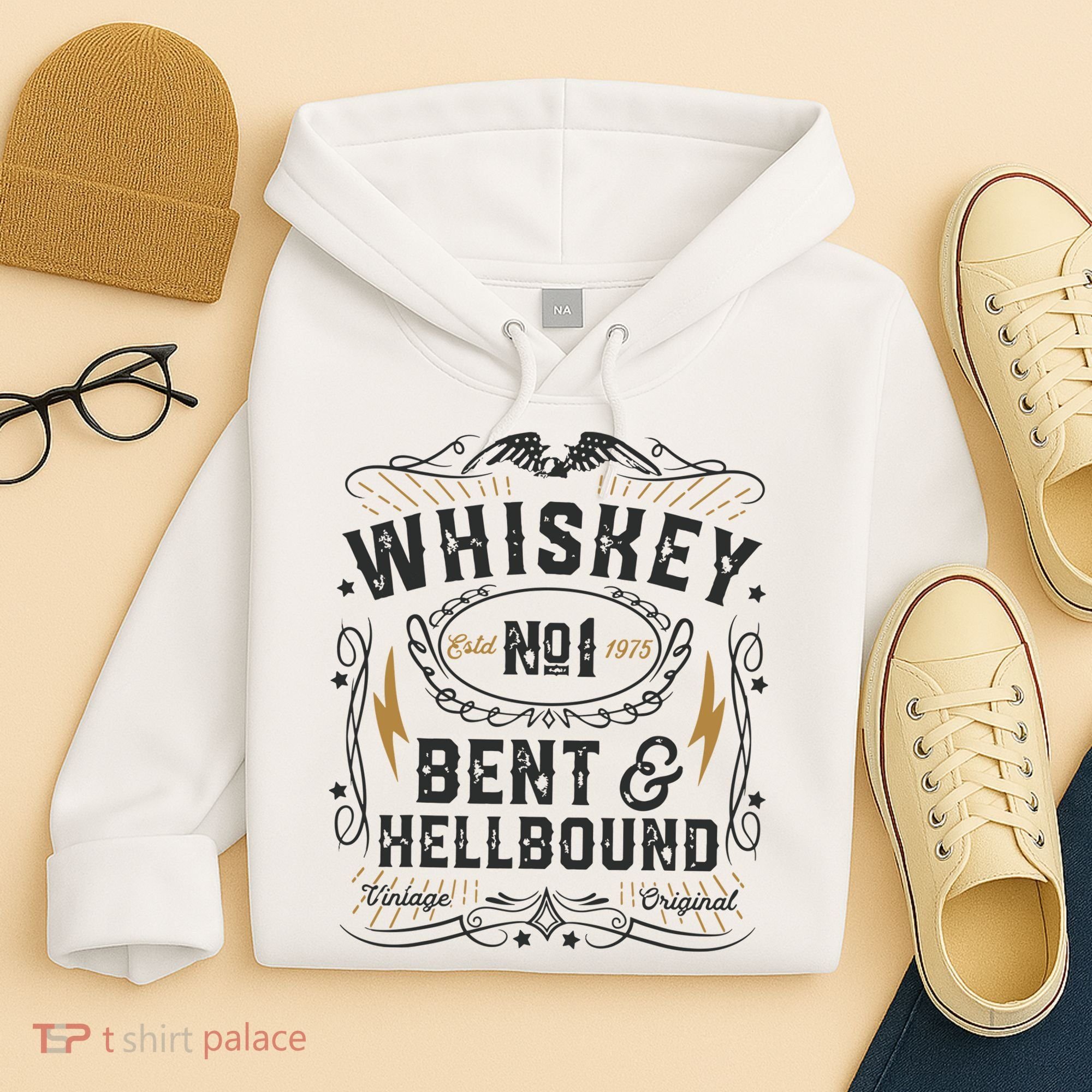 Whiskey Bent And Hellbound Country Music Biker Bourbon Gift Hoodie