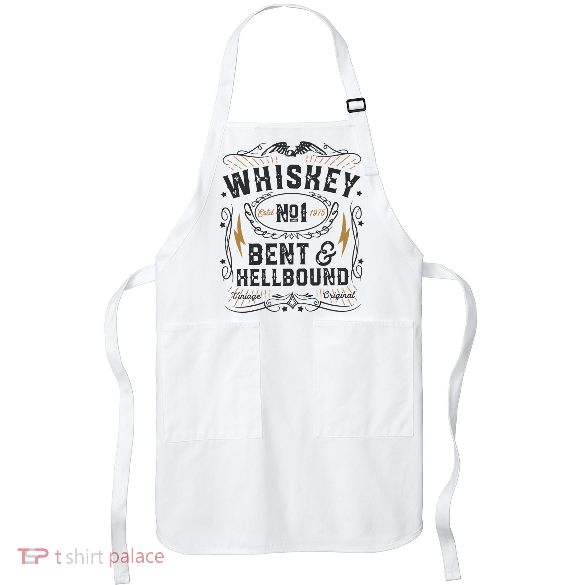 Whiskey Bent And Hellbound Country Music Biker Bourbon Gift Apron