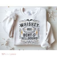 Whiskey Bent And Hellbound Country Music Biker Bourbon Gift Sweatshirt thumb 2