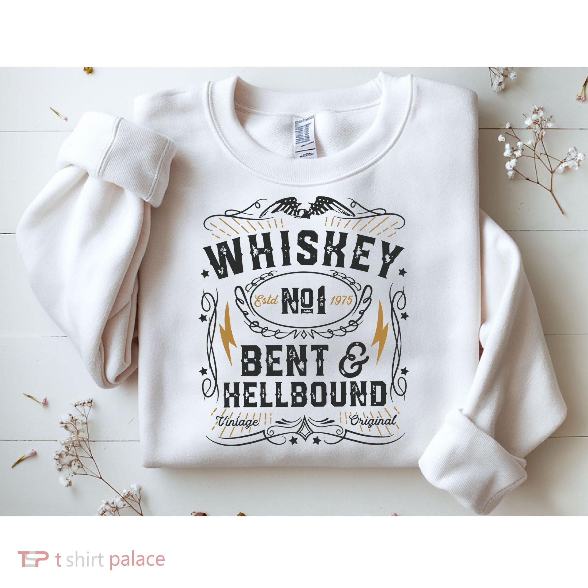 Whiskey Bent And Hellbound Country Music Biker Bourbon Gift Sweatshirt
