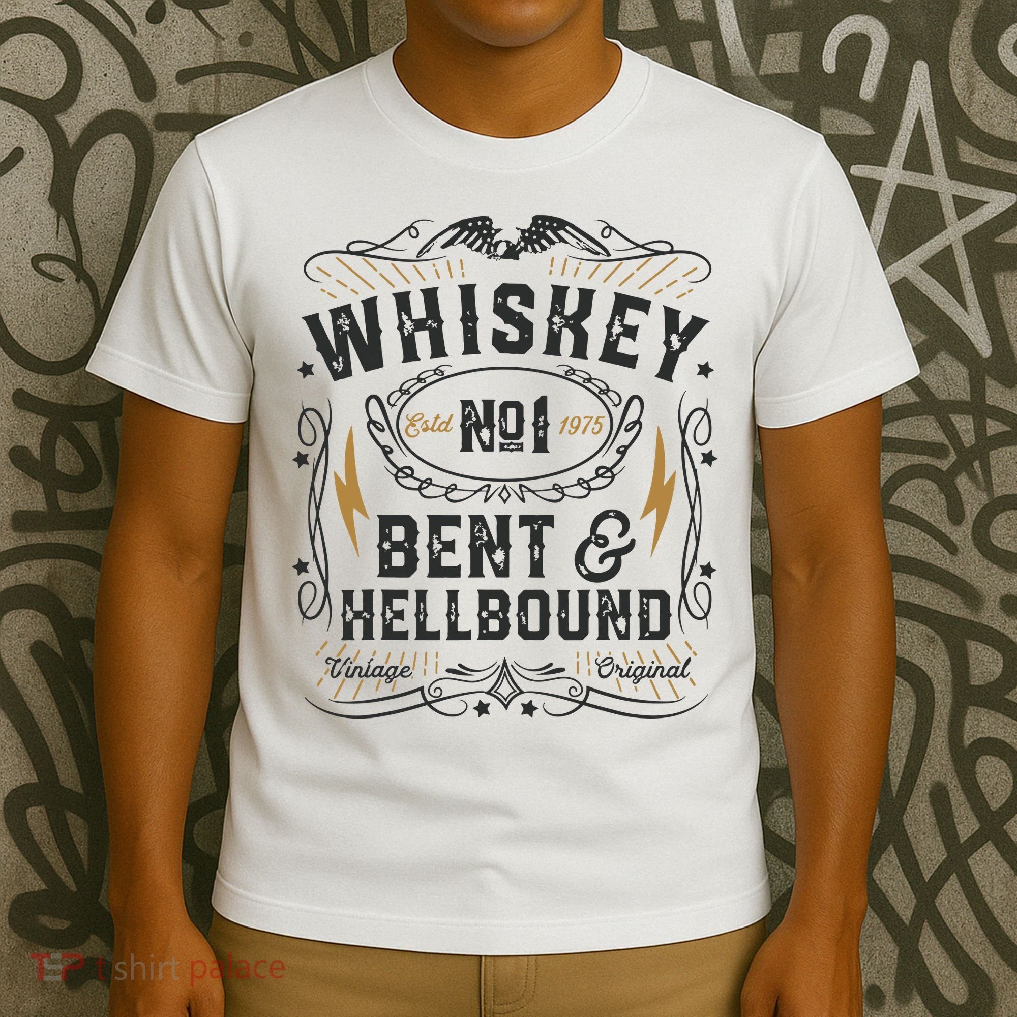 Whiskey Bent And Hellbound Country Music Biker Bourbon Gift T-Shirt