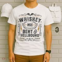 Whiskey Bent And Hellbound Country Music Biker Bourbon Gift T-Shirt thumb 6