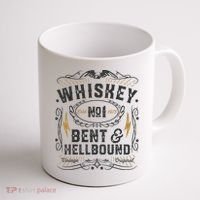 Whiskey Bent And Hellbound Country Music Biker Bourbon Gift Coffee Mug thumb 1