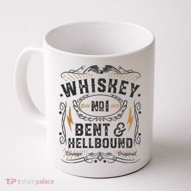 Whiskey Bent And Hellbound Country Music Biker Bourbon Gift Coffee Mug