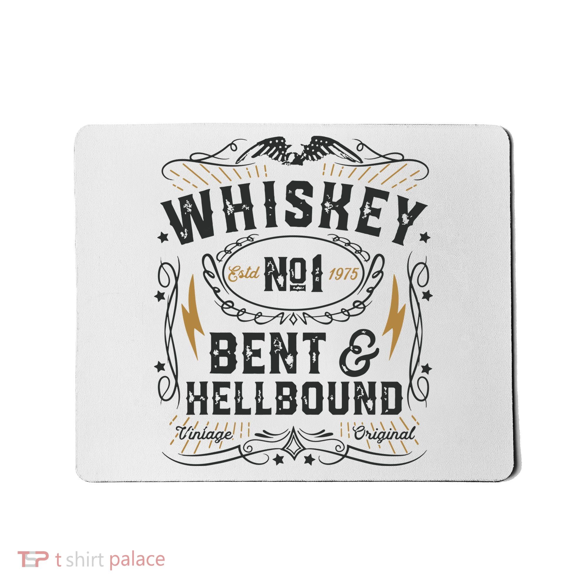 Whiskey Bent And Hellbound Country Music Biker Bourbon Gift Mousepad
