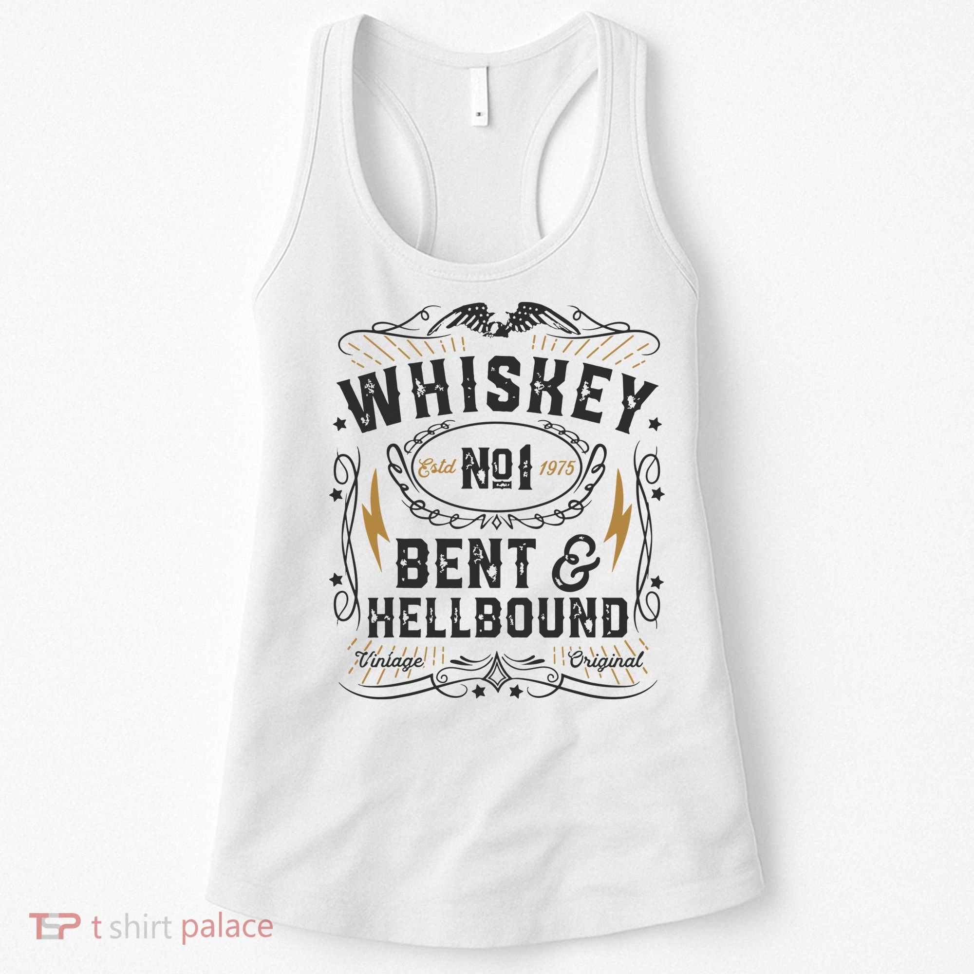 Whiskey Bent And Hellbound Country Music Biker Bourbon Gift Women's Tank Top