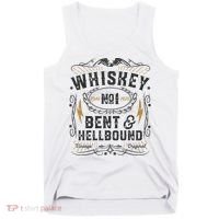 Whiskey Bent And Hellbound Country Music Biker Bourbon Gift Tank Top thumb 0