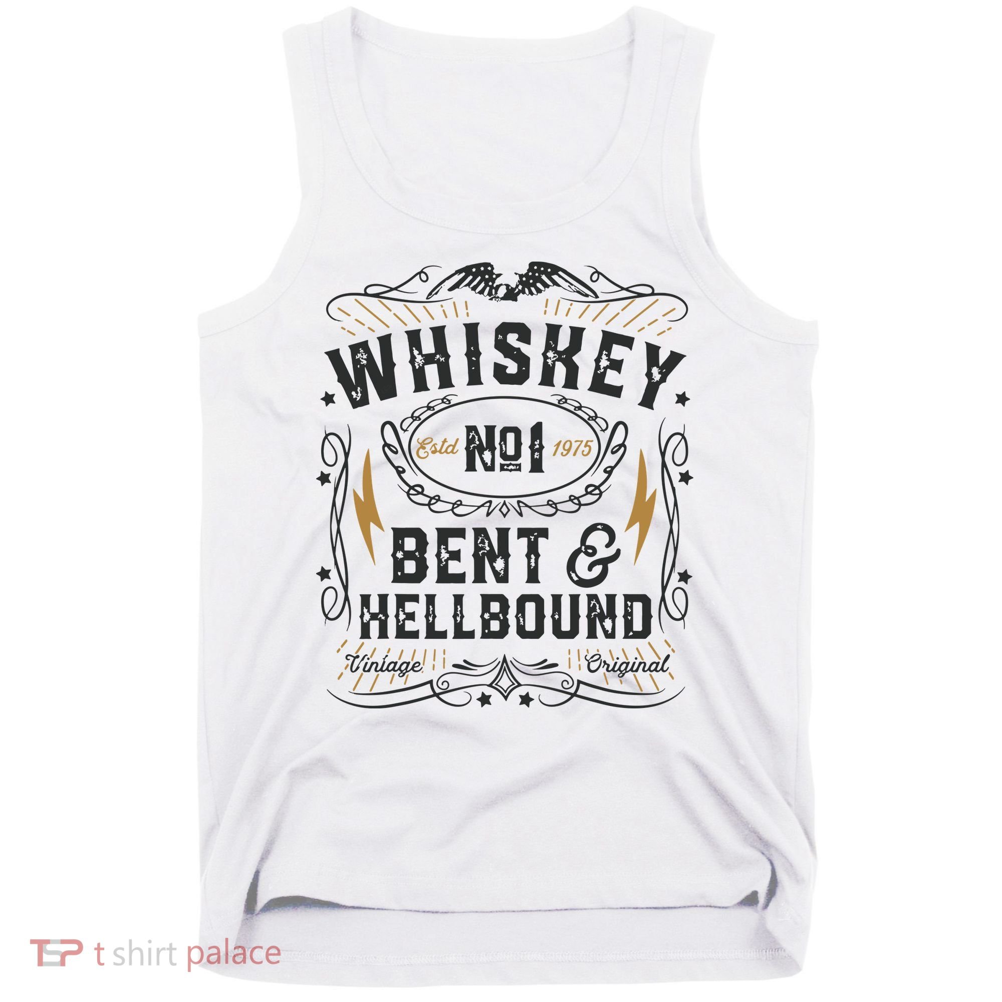 Whiskey Bent And Hellbound Country Music Biker Bourbon Gift Tank Top