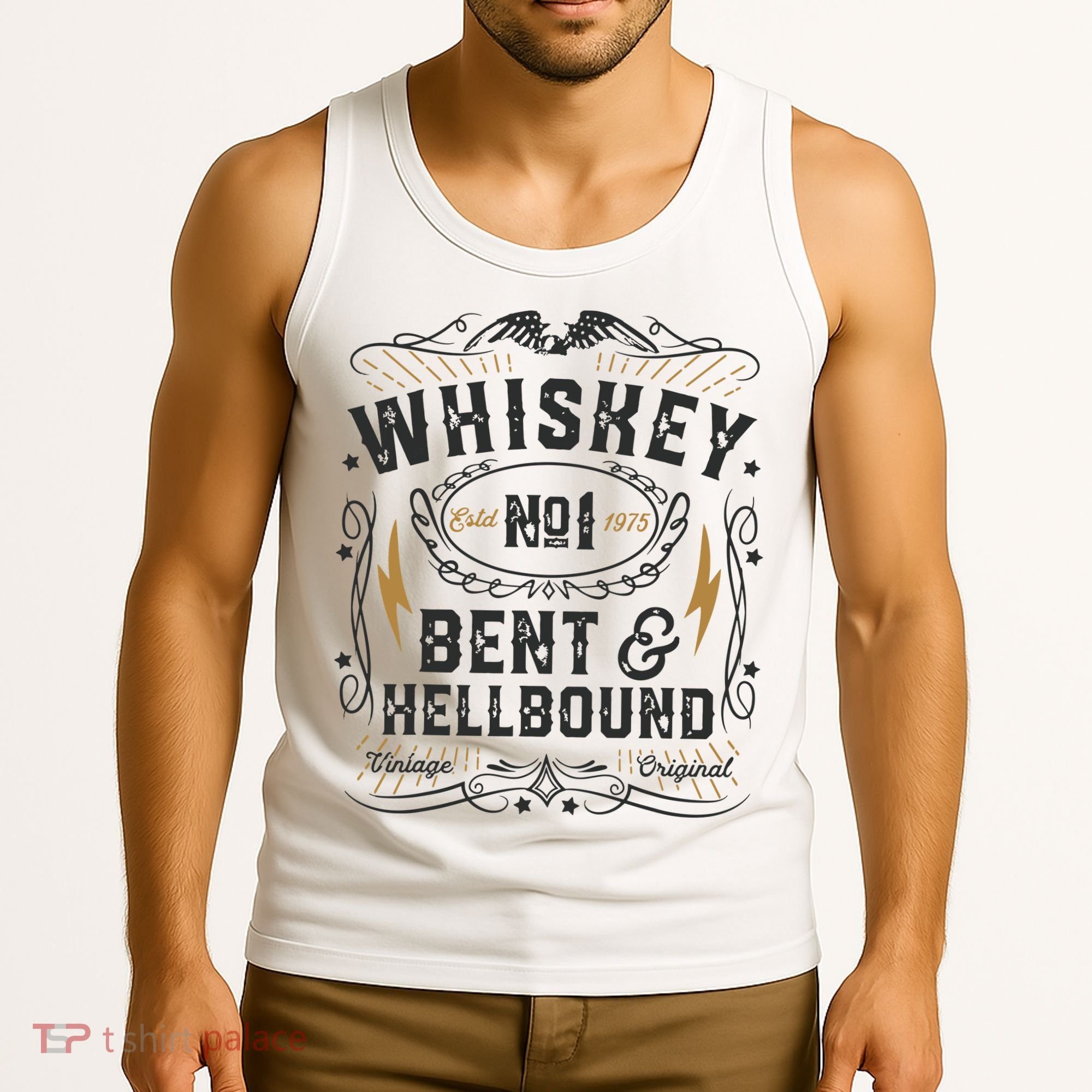 Whiskey Bent And Hellbound Country Music Biker Bourbon Gift Tank Top