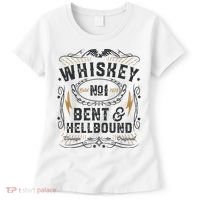 Whiskey Bent And Hellbound Country Music Biker Bourbon Gift Women's T-Shirt thumb 0