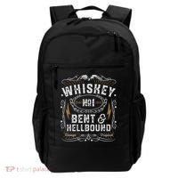Whiskey Bent And Hellbound Country Music Biker Bourbon Gift Backpack thumb 0