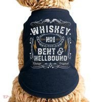Whiskey Bent And Hellbound Country Music Biker Bourbon Gift Doggie Tank thumb 0
