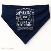 Whiskey Bent And Hellbound Country Music Biker Bourbon Gift USA-Made Doggie Bandana thumb 0