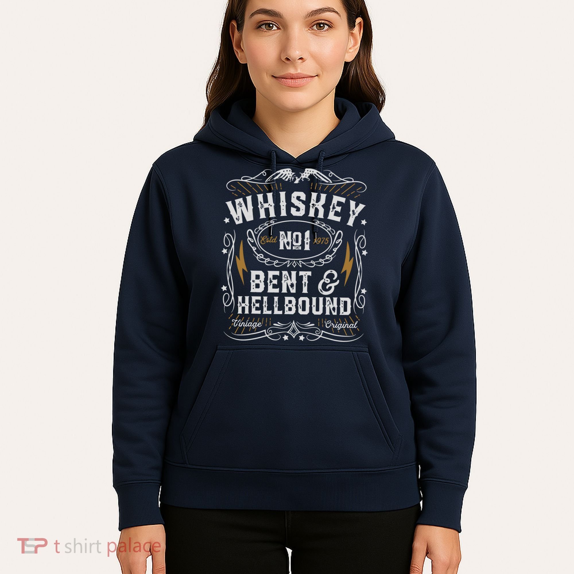 Whiskey Bent And Hellbound Country Music Biker Bourbon Gift Hoodie