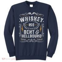 Whiskey Bent And Hellbound Country Music Biker Bourbon Gift Sweatshirt thumb 0