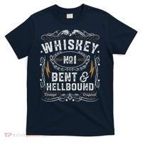 Whiskey Bent And Hellbound Country Music Biker Bourbon Gift T-Shirt thumb 0