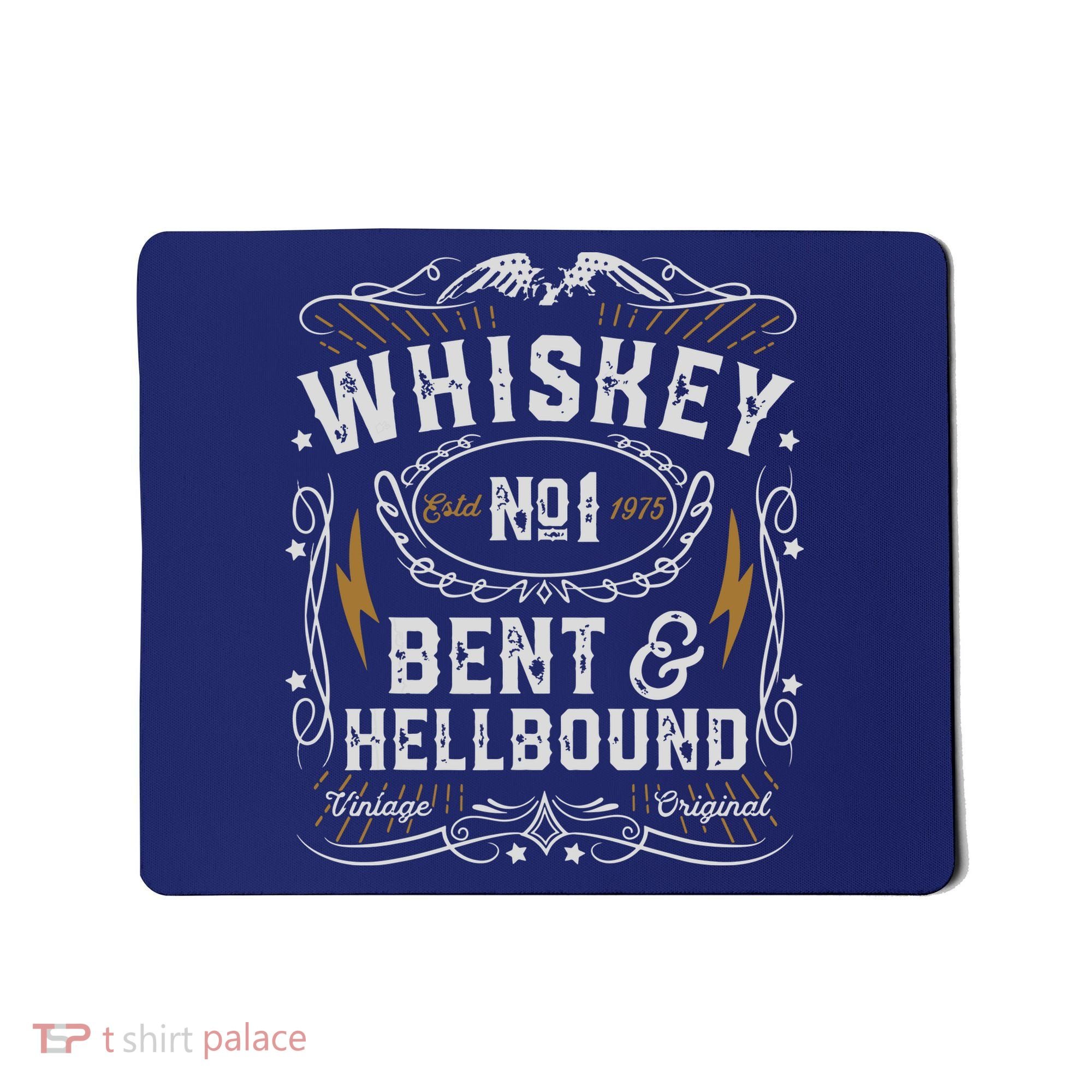 Whiskey Bent And Hellbound Country Music Biker Bourbon Gift Mousepad