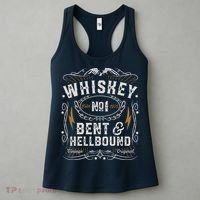 Whiskey Bent And Hellbound Country Music Biker Bourbon Gift Women's Tank Top thumb 3