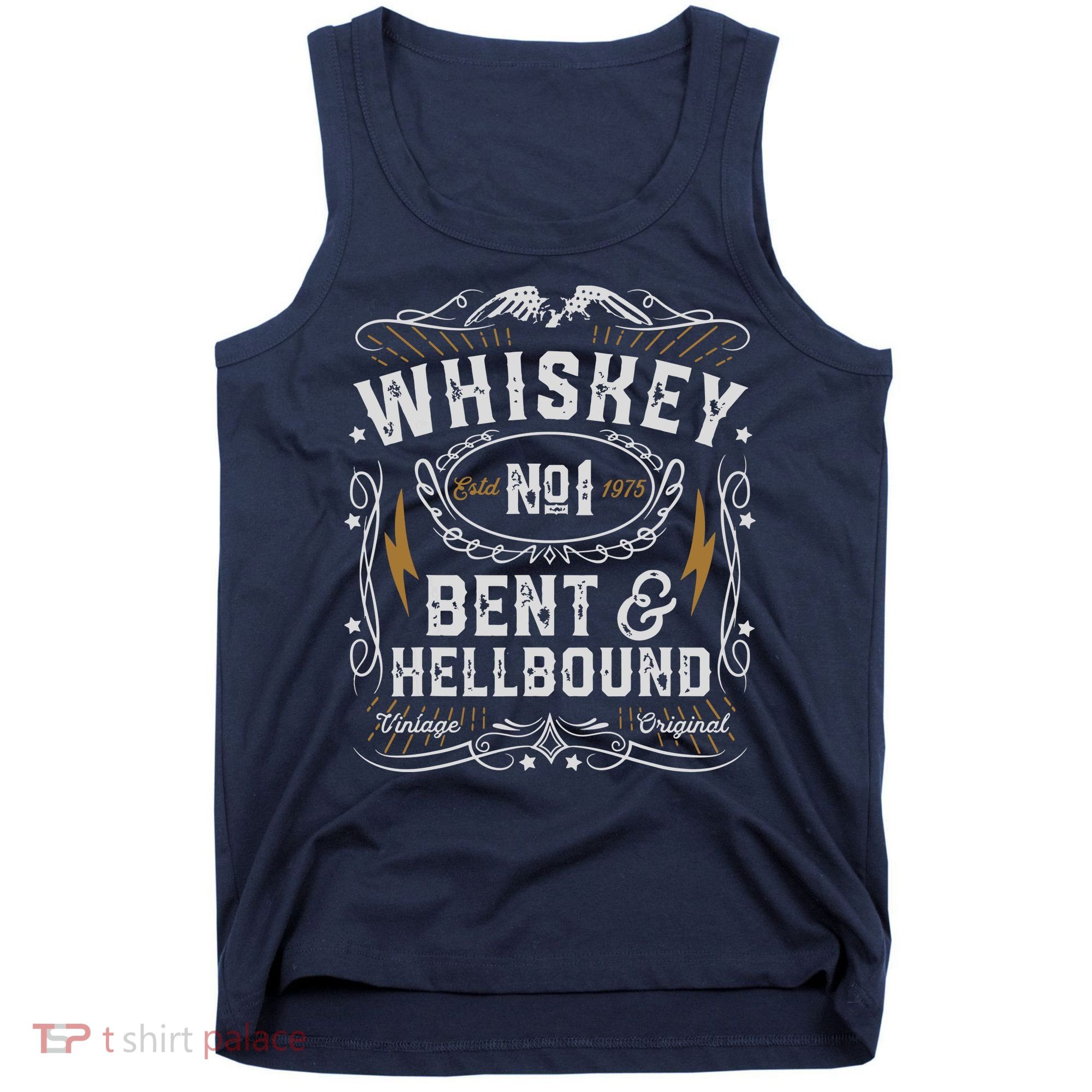 Whiskey Bent And Hellbound Country Music Biker Bourbon Gift Tank Top