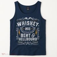 Whiskey Bent And Hellbound Country Music Biker Bourbon Gift Tank Top thumb 2