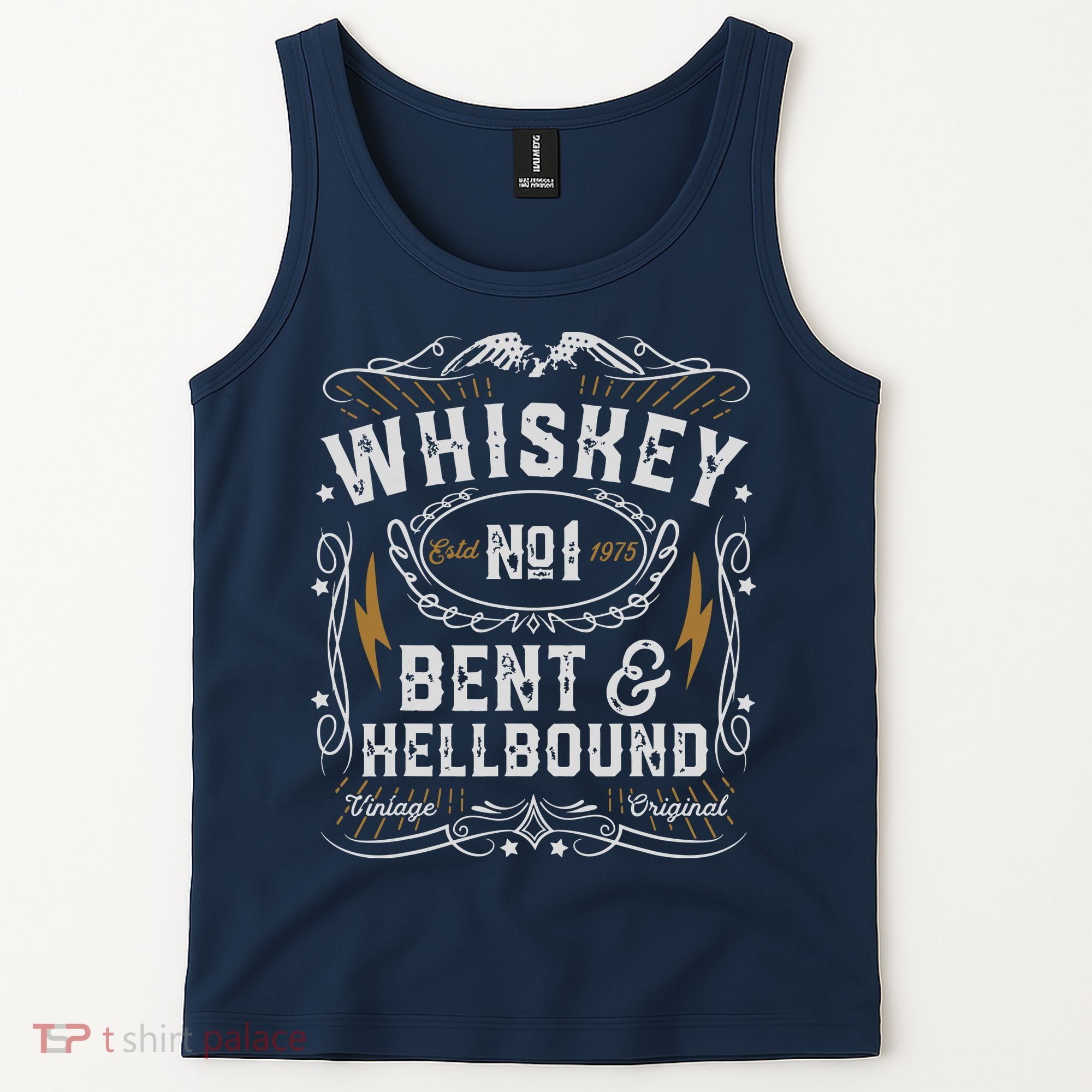 Whiskey Bent And Hellbound Country Music Biker Bourbon Gift Tank Top