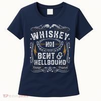 Whiskey Bent And Hellbound Country Music Biker Bourbon Gift Women's T-Shirt thumb 0