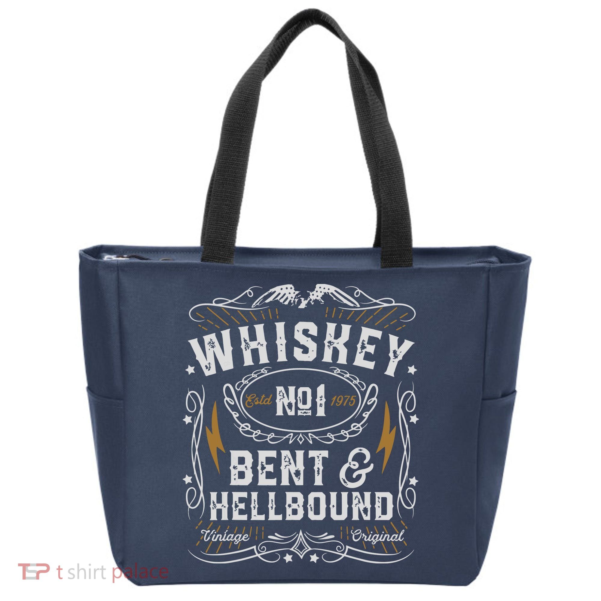 Whiskey Bent And Hellbound Country Music Biker Bourbon Gift Tote Bag