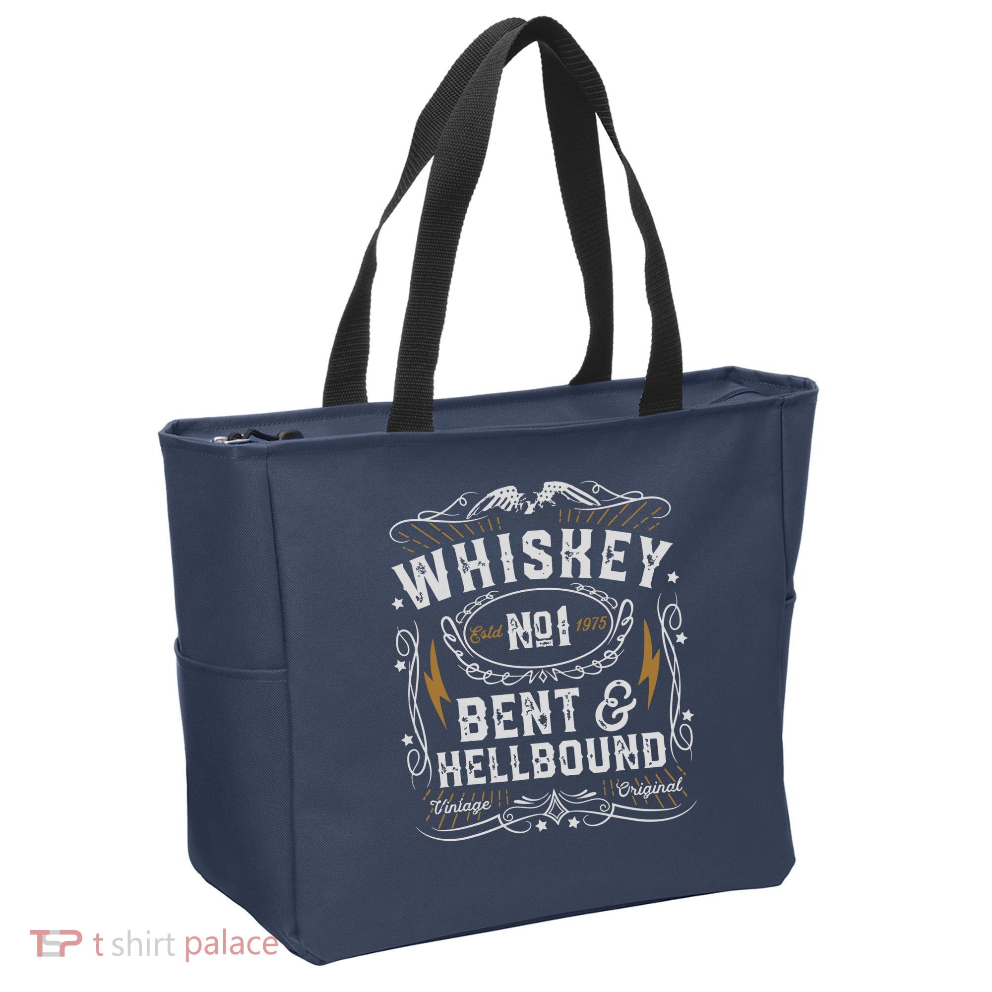 Whiskey Bent And Hellbound Country Music Biker Bourbon Gift Tote Bag
