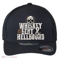Whiskey Bent And Hellbound Shirts Distressed Biker Style Flexfit Unipanel Trucker Cap thumb 0