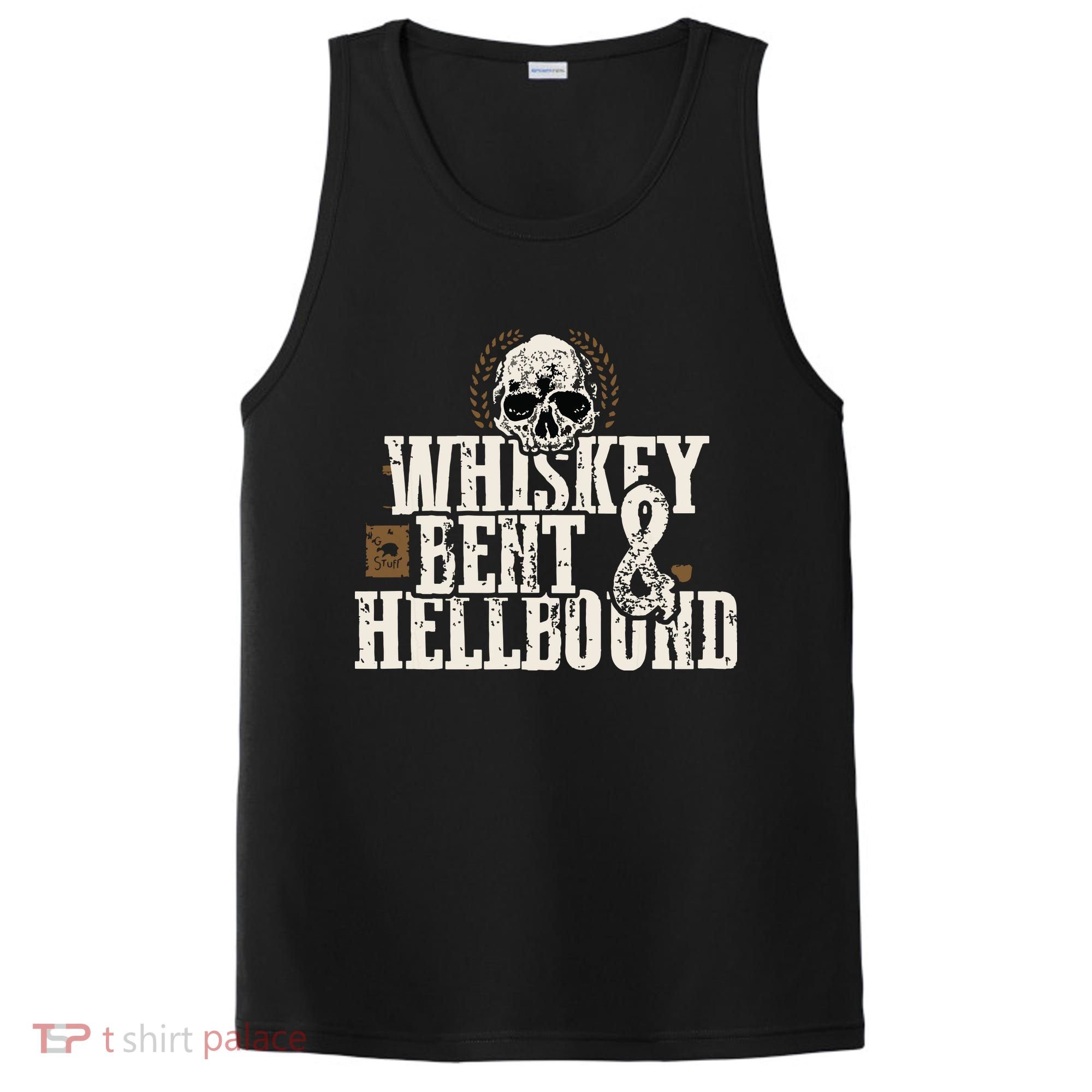 Whiskey Bent And Hellbound Shirts Distressed Biker Style PosiCharge Competitor Tank