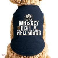 Whiskey Bent And Hellbound Shirts Distressed Biker Style Doggie Tank thumb 0