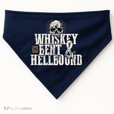 Whiskey Bent And Hellbound Shirts Distressed Biker Style USA-Made Doggie Bandana