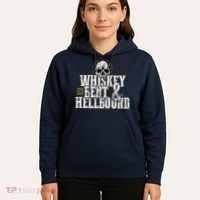 Whiskey Bent And Hellbound Shirts Distressed Biker Style Hoodie thumb 5