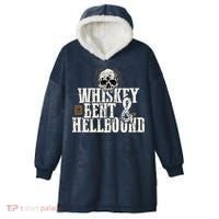 Whiskey Bent And Hellbound Shirts Distressed Biker Style Hooded Wearable Blanket thumb 0