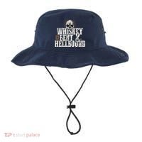 Whiskey Bent And Hellbound Shirts Distressed Biker Style Bucket Hat thumb 0