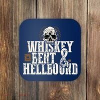 Whiskey Bent And Hellbound Shirts Distressed Biker Style Coaster thumb 0