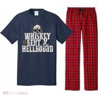Whiskey Bent And Hellbound Shirts Distressed Biker Style Pajama Set thumb 0