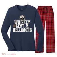 Whiskey Bent And Hellbound Shirts Distressed Biker Style Women's Long Sleeve Flannel Pajama Set  thumb 0