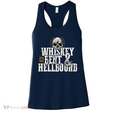 Whiskey Bent And Hellbound Shirts Distressed Biker Style Women's Tank Top