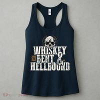 Whiskey Bent And Hellbound Shirts Distressed Biker Style Women's Tank Top thumb 3