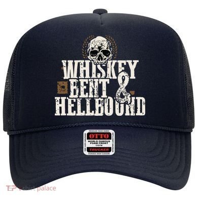 Whiskey Bent And Hellbound Shirts Distressed Biker Style Hat