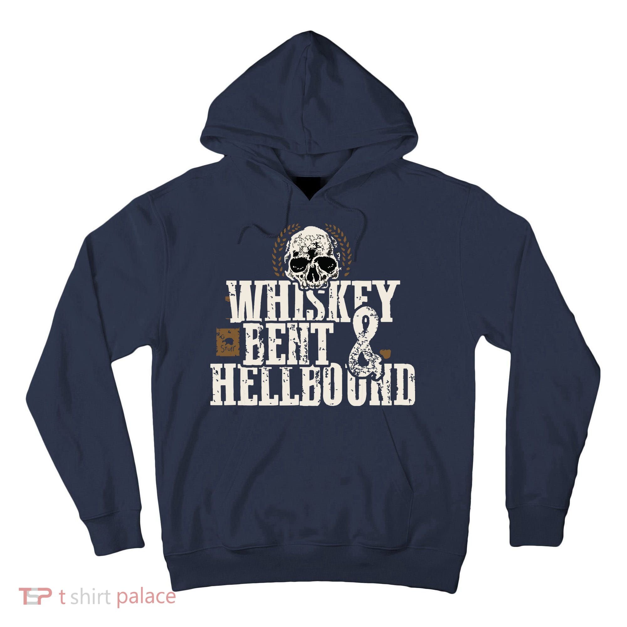 Whiskey Bent And Hellbound Shirts Distressed Biker Style Tall Hoodie