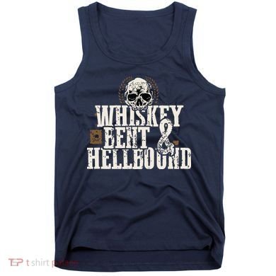 Whiskey Bent And Hellbound Shirts Distressed Biker Style Tank Top