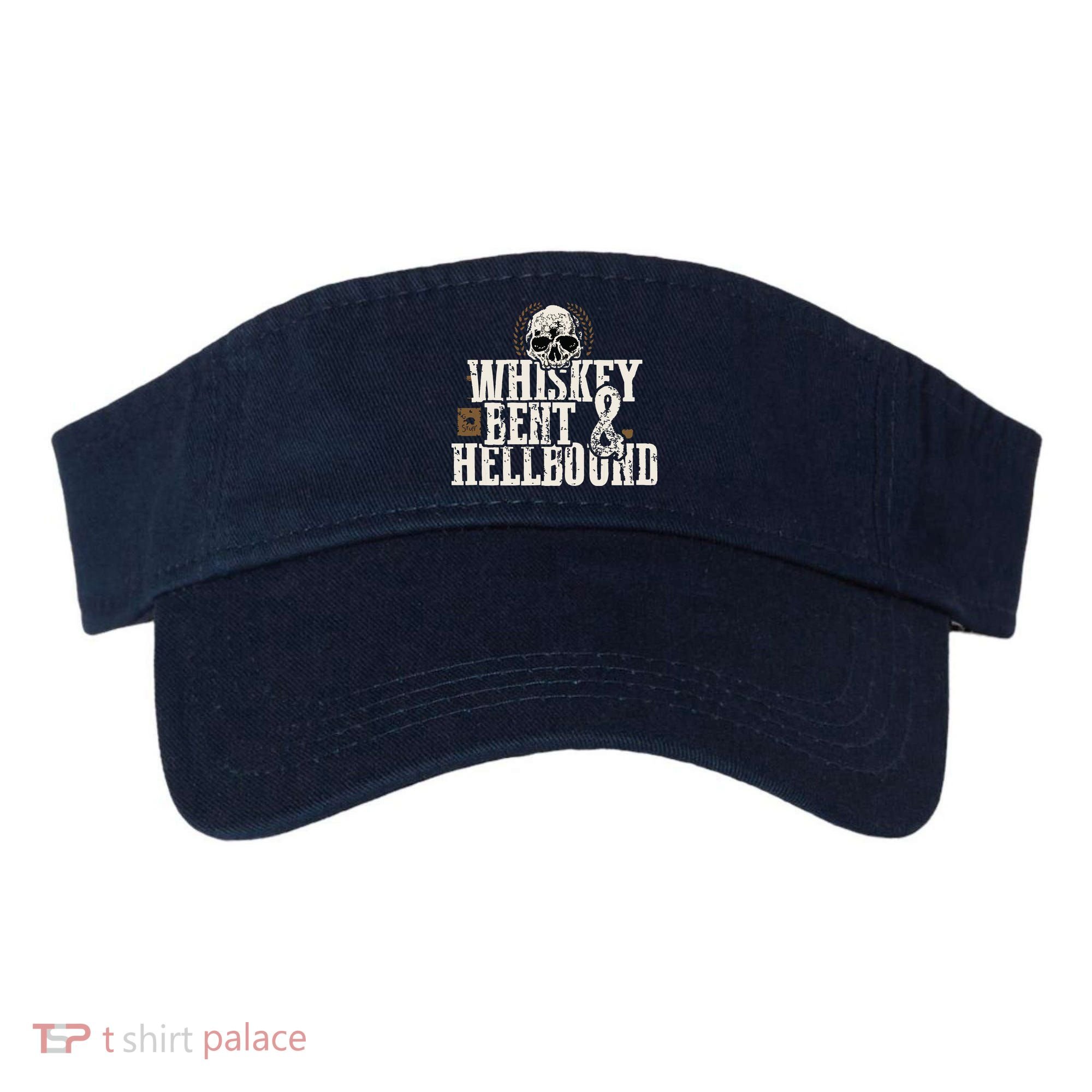 Whiskey Bent And Hellbound Shirts Distressed Biker Style Visor