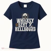 Whiskey Bent And Hellbound Shirts Distressed Biker Style Women's T-Shirt thumb 0