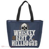 Whiskey Bent And Hellbound Shirts Distressed Biker Style Tote Bag thumb 0