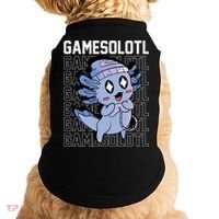 Whimsical Blue Axolotl With Gaming Sports Cap And Scarf Doggie Tank thumb 0