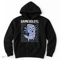 Whimsical Blue Axolotl With Gaming Sports Cap And Scarf Hoodie thumb 0